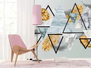 Фотошпалери трикутники з листям - 4