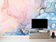 Фотообои Розовый fluid art - 2