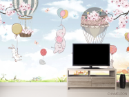 Фотообои Зверинец на шарах - 2