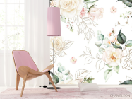 Фотошпалери Аварельні квіти патерн - 4