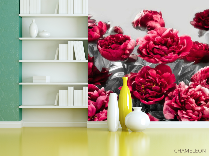 Фотошпалери Бордові півонії - 3