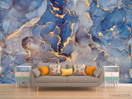 Фотообои синий золото - 1