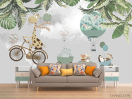 Фотообои животные на воздушных шариках - 1