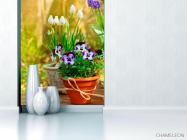 Фотообои Горшочек с фиалками - 1