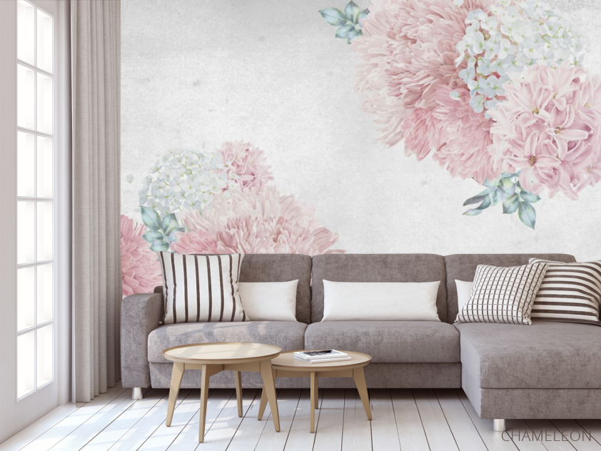 Фотообои Розовые цветы - 3