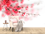 Фотообои Красное цветущее дерево - 4