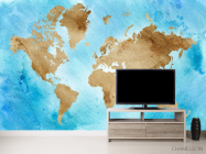 Фотообои Акварельная карта - 2