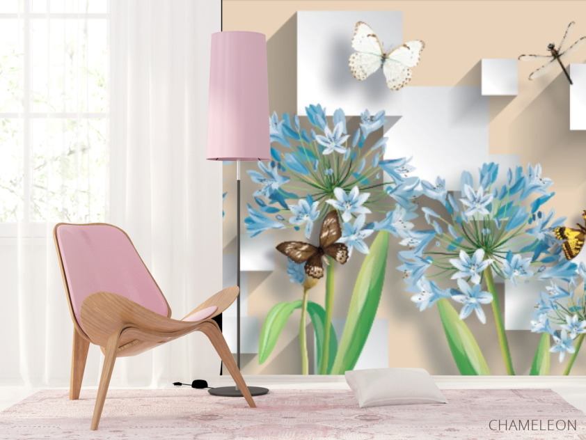 Фотошпалери 3Д Квіти - 4