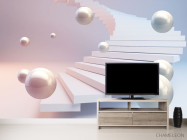 Фотообои 3д пули и розовое небо - 2