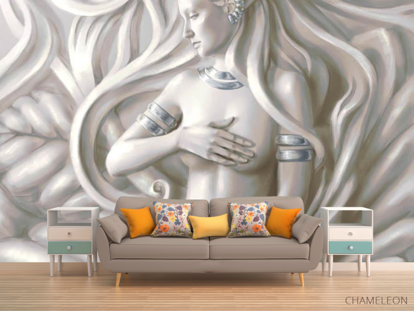 Фотообои Абстрактная девушка с эффектом 3д - 1