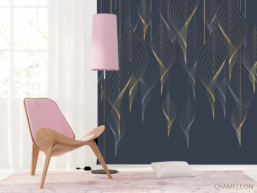 Фотошпалери золоті спіральки - 4