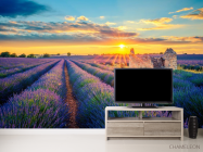 Фотообои разрушеный домик в лавандовом поле - 2