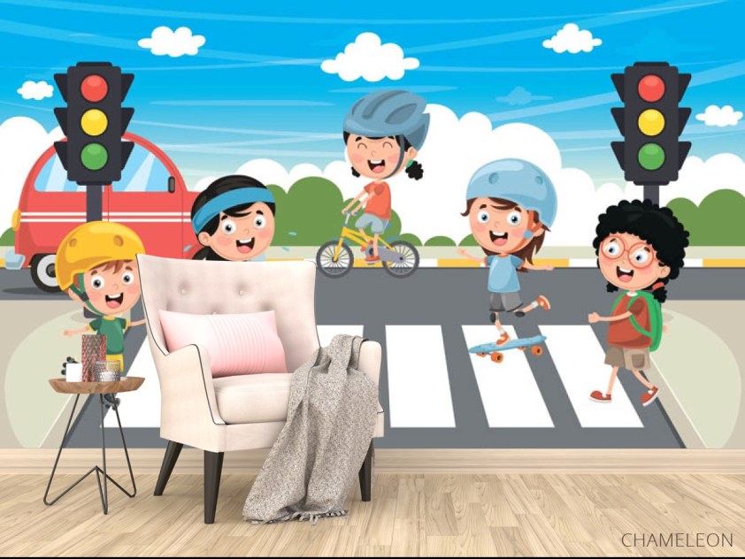 Фотообои Дети на дороге - 4