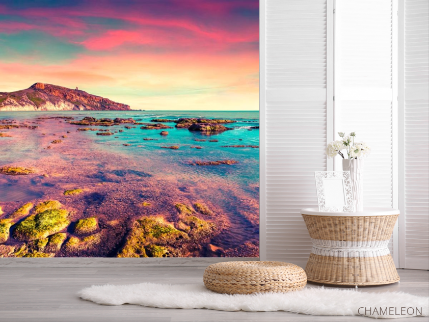 Фотошпалери рожеве море і небо - 2