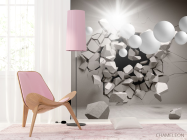 Фотошпалери 3д стіна з кулями - 4