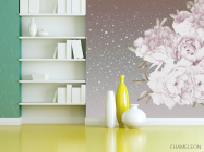 Фотошпалери Квіти на бежевому тлі - 3