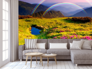 Фотообои Цветное поле, радуга - 3