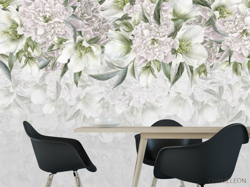 Фотошпалери квіти зі стелі - 1