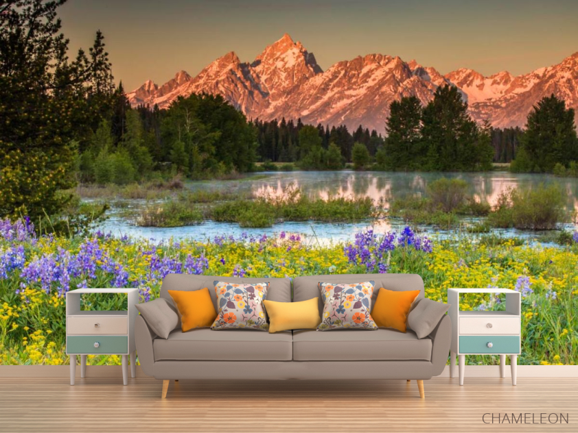 Фотообои Природа, горы, цветы - 1