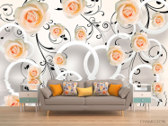 Фотообои 3д розы - 1