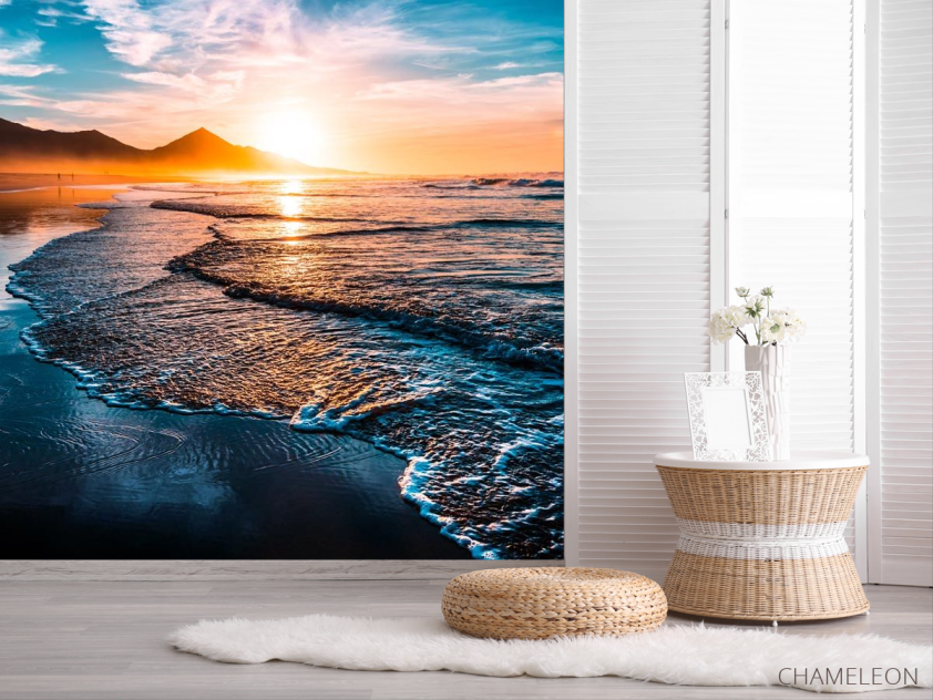Фотошпалери Гори і сонце над морем - 2
