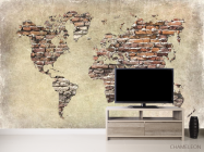 Фотообои Карта из кирпичей - 2