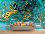 Фотообои Бирюзовый Fluid art - 1