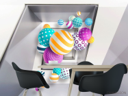 Фотошпалери Різнокольорові кулі 3д - 1