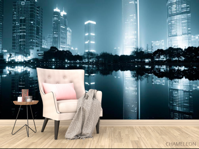 Фотообои Дома, вода, туман - 4