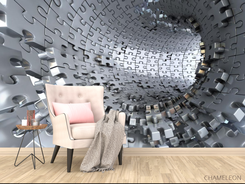 Фотообои Тоннель из пазлов - 4