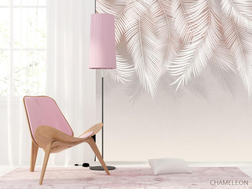 Фотошпалери Графічні бежеві пальмове листя - 4