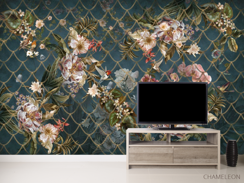 Фотообои Цветы винтажные с узором - 2