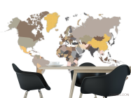 Фотошпалери Різнобарвна карта - 1