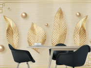 Фотошпалери Золоті листя 3д - 1