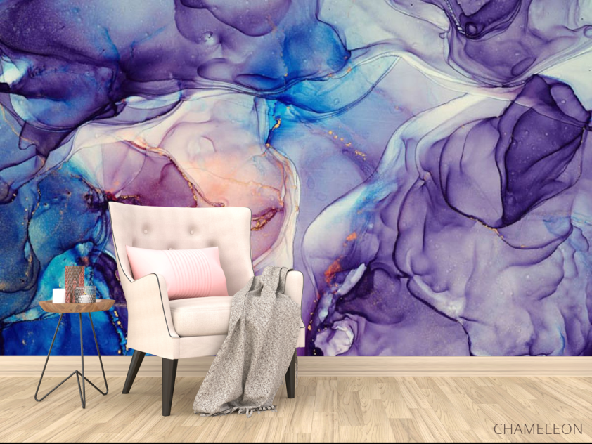 Фотообои Фиолетовый флюид - 4