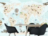 Шпалери в дитячу Карта - 1