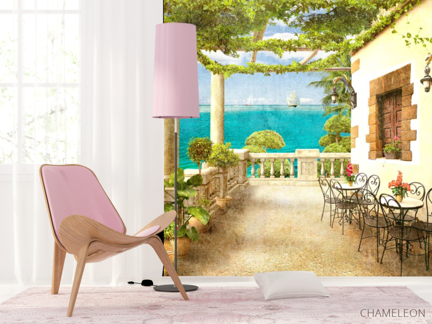 Фотошпалери Фреска мальовничий балкон - 4