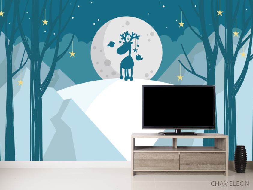 Фотообои Олень и деревья - 2