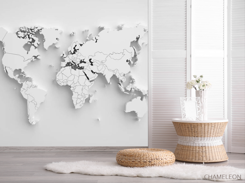 Фотошпалери 3d сіра карта - 2