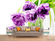 Фотообои большие сиреневые цветы - 1