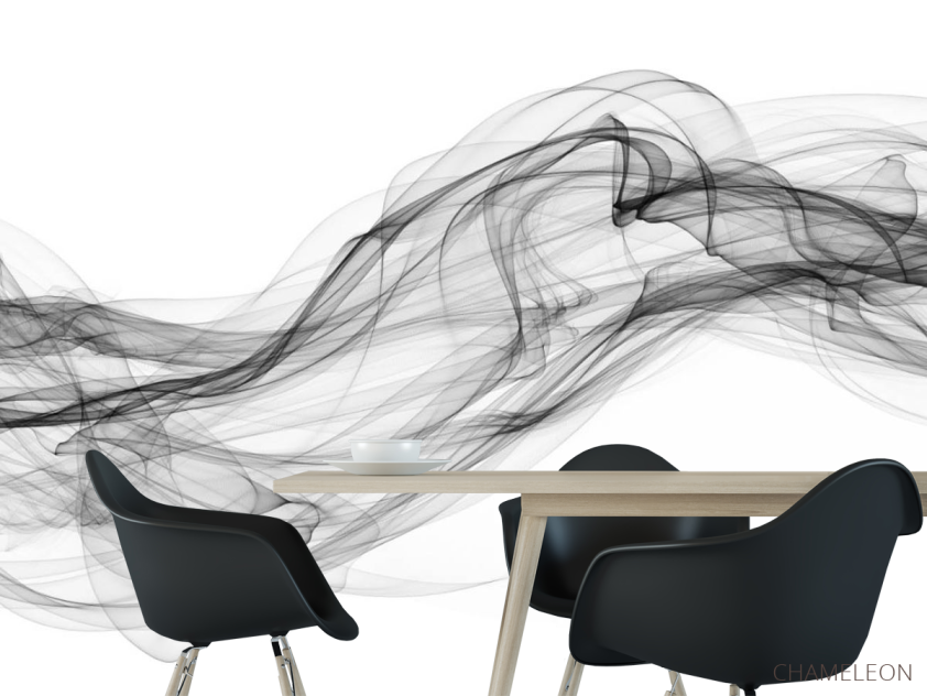 Фотошпалери ЧБ Абстрактний дим - 1