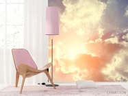 Фотошпалери синьо-помаранчеве небо з хмарами - 4