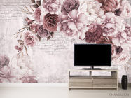 Фотообои Винтажные бордовые пионы - 2