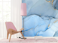 Фотошпалери Блакитний fluid art - 4