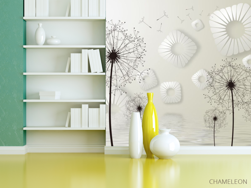 Фотошпалери 3д кульбаби - 3