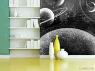 Фотошпалери дизайнерські планети чб - 3