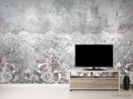 Фотообои Цветы на сером бетоне - 2