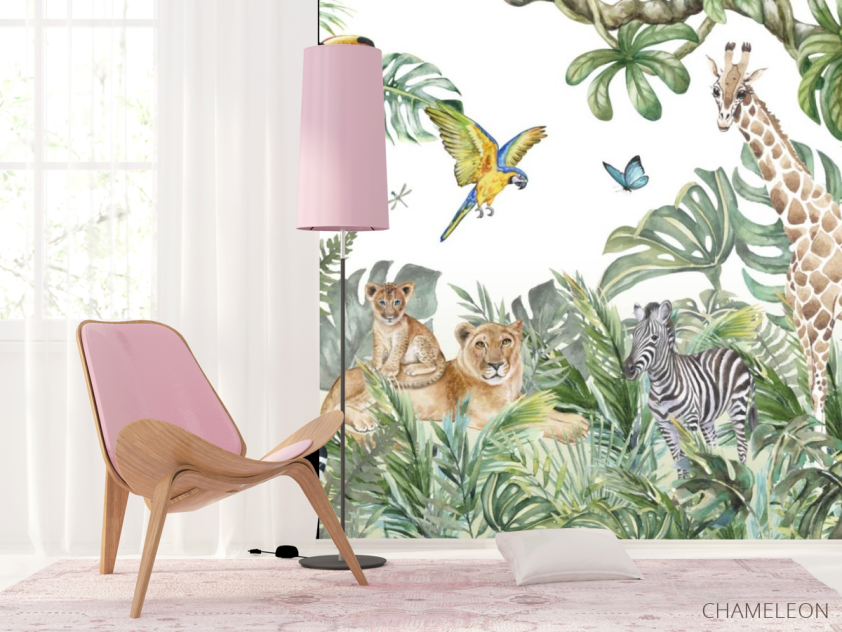 Фотошпалери акварельні джунглі - 4