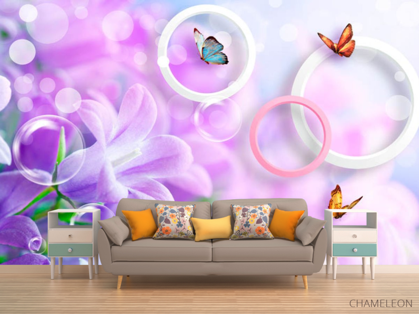 Фотообои фиолнтовый цветок - 1