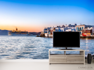 Фотообои пароход на берегу вечернего моря - 2